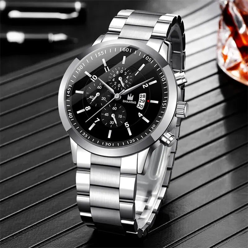 Men's Quartz Watch + Free Bracelet