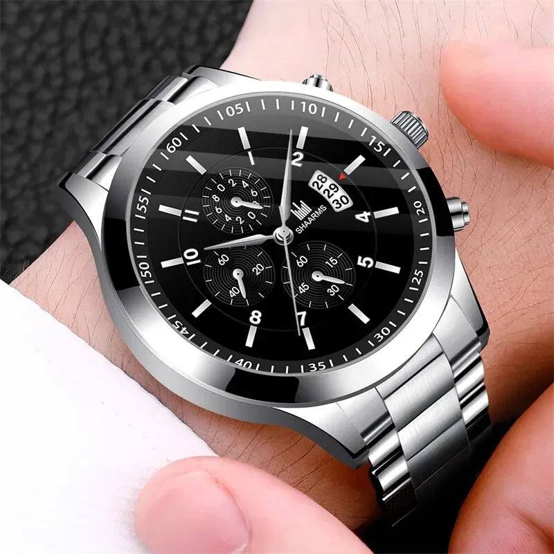 Men's Quartz Watch + Free Bracelet